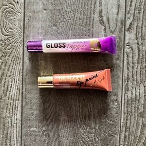 Lip Paint and Gloss Set - Purple and Orange